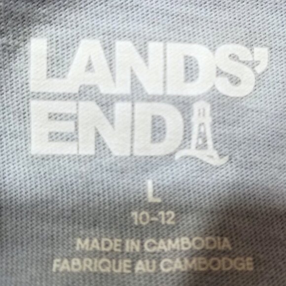 Girls' Lands' End L/S Curved Hem Graphic Tee, Size L (10-12), EUC - Picture 7 of 12